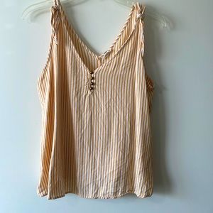 Pinstripe yellow and white blouse